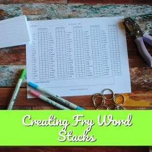 How to teach Fry word mastery with Fry Word Stacks from The Curriculum Corner