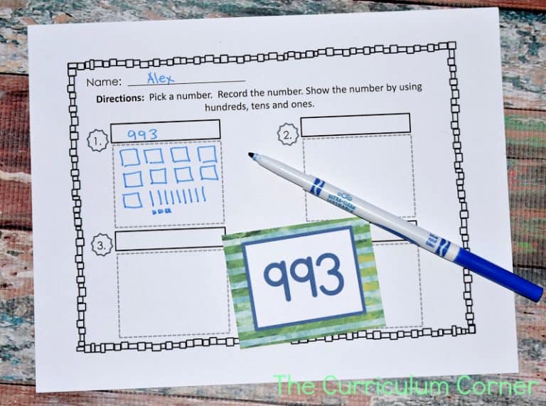 Number Cards & Printable Activities - The Curriculum Corner 123