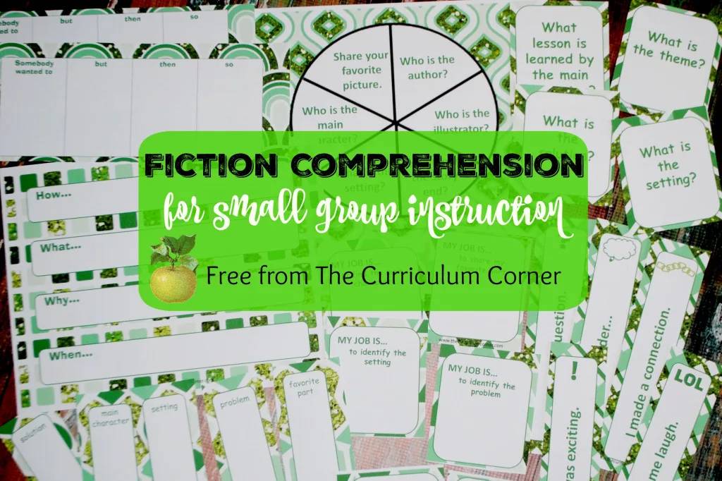 Fiction Comprehension Resources for Small Group Instruction FREE from The Curriculum Corner