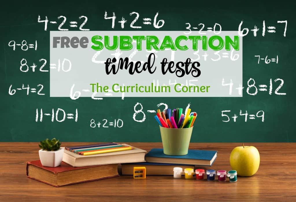 subtraction timed tests