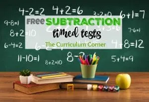 subtraction timed tests