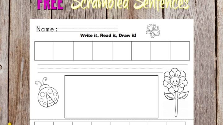 FREE Spring Write, Read, Draw Scrambled Sentences Literacy Center from The Curriculum Corner