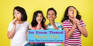 ice cream memory book FREE from The Curriculum Corner