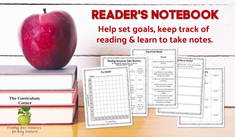 Use this reader's notebook to help your  children practice responding to their reading in the classroom.