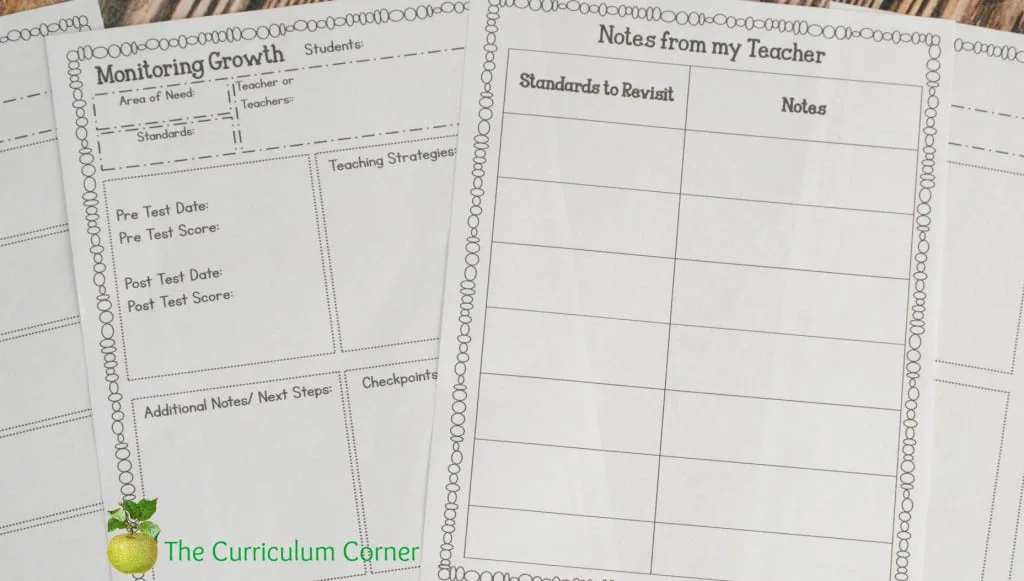 FREE Editable Student Data Binder from The Curriculum Corner with 60 Pages!!!
