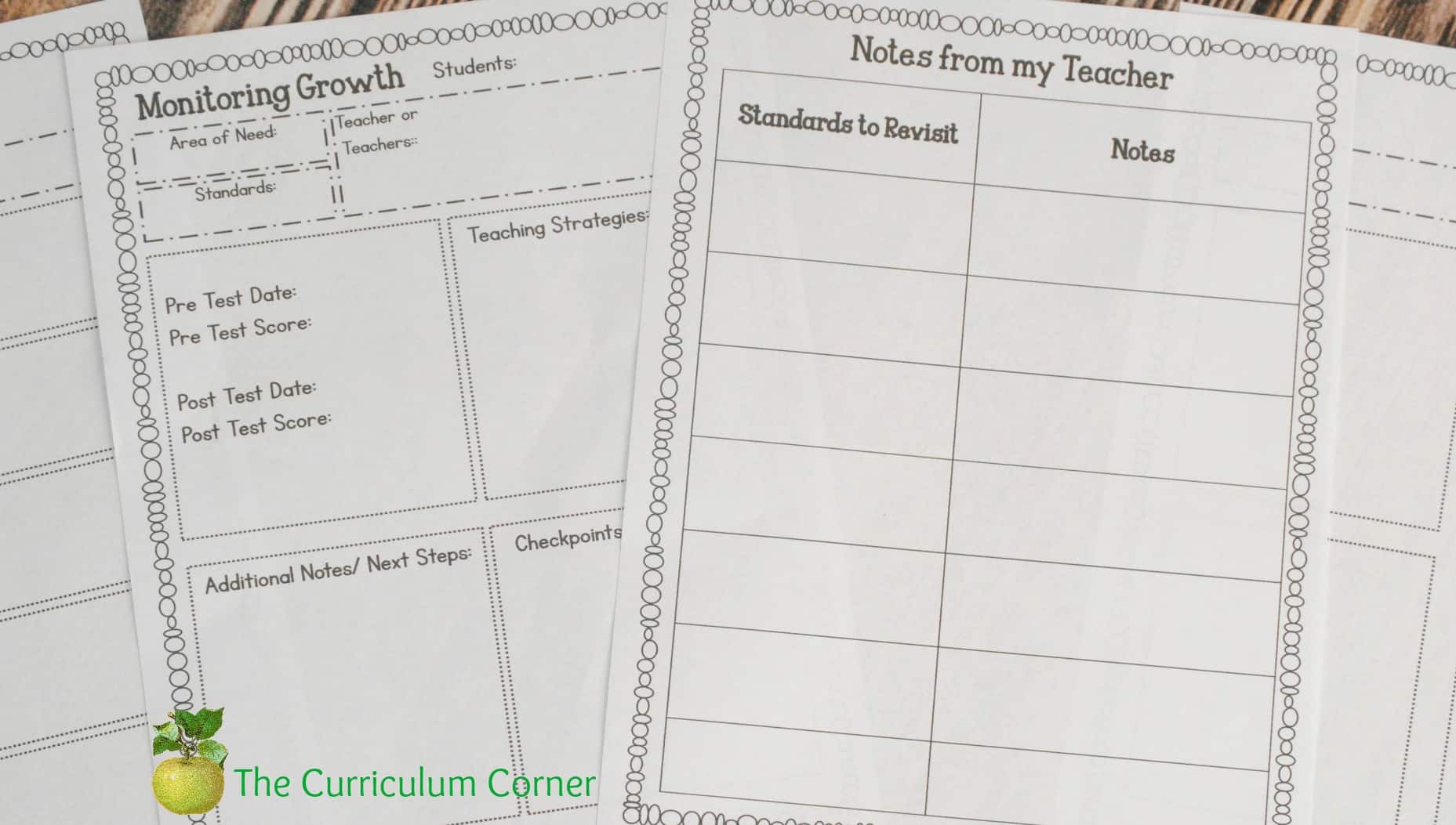 Editable Student Data Tracking The Curriculum Corner 123
