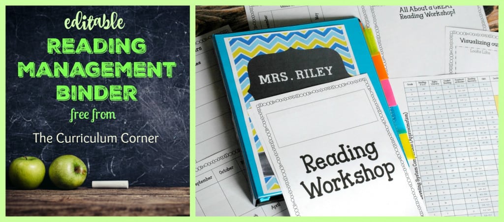 Editable Reading Management Binder FREE from The Curriculum Corner