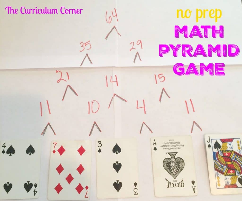 Mental Math Pyramid Game | The Curriculum Corner