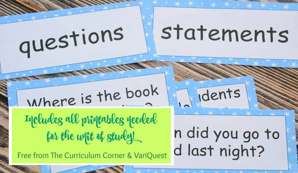 WOW! FREEBIE Punctuation Writing Unit of Study from The Curriculum Corner & VariQuest