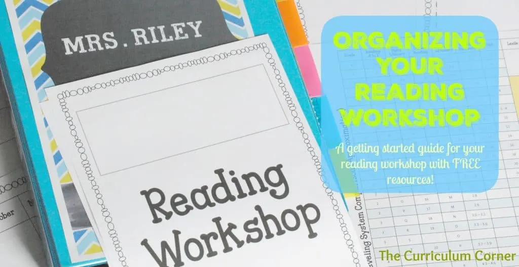 Organizing your reading workshop: Includes FREE student data binder & editable reading management binder The Curriculum Corner