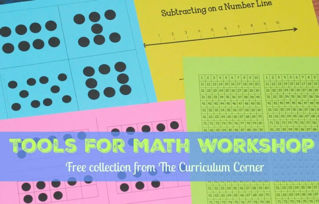 Tons of FREE tools for your math workshop from The Curriculum Corner