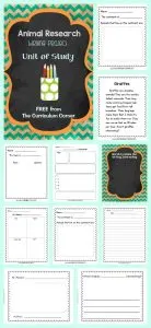 FREE Animal Research Writing Unit of Study from The Curriculum Corner |Mini-lessons, graphic organizers, blank books and more