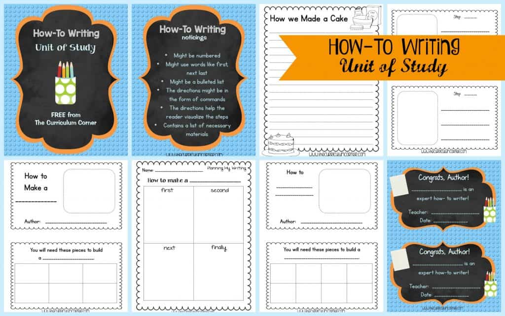 FREEBIE How-To Writing Unit of Study for 1st, 2nd and 3rd Grades from The Curriculum Corner