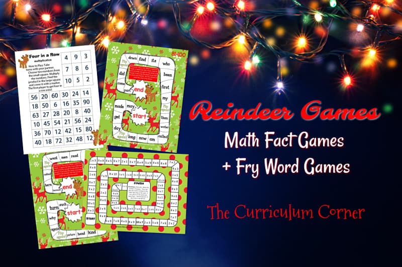 These December centers are reindeer games centers designed for math and Fry word practice. Perfect for morning centers in December!