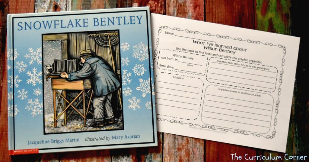 FREE Snowflake Bentley Book Study from The Curriculum Corner FREEBIE