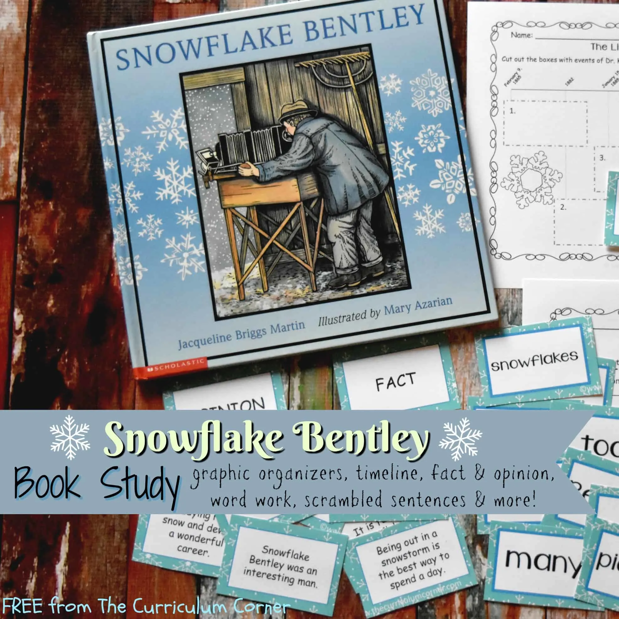 FREE Snowflake Bentley Book Study from The Curriculum Corner