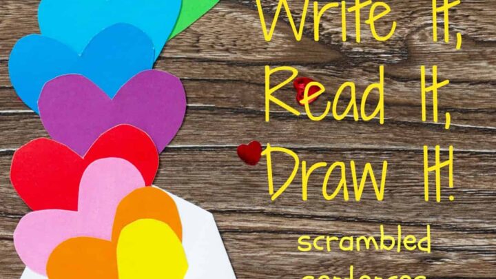 FREEBIE Write It, Read It, Draw It Literacy Centers for Valentine's Day from The Curriculum Corner