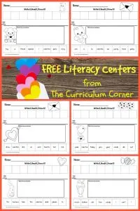 FREEBIE Write It, Read It, Draw It Literacy Centers for Valentine's Day from The Curriculum Corner