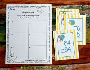 FREE Spring Centers for Math & Literacy from The Curriculum Corner | FREEBIE