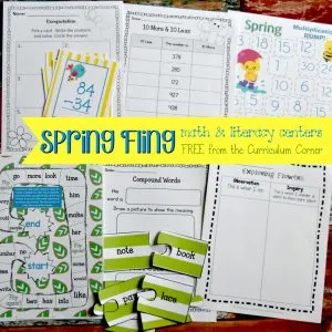 FREE Spring Centers for Math & Literacy