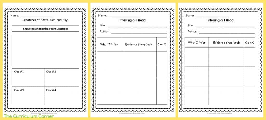 FREE Inferencing Activities Collection by The Curriculum Corner 7 - The ...