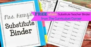FREE Editable Sub Binder plus FREE Emergency Sub Plans 2