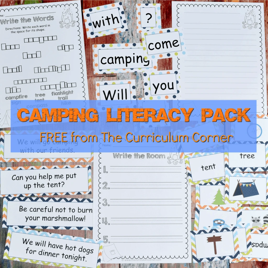 Camping Classroom Theme | FREE Camping Literacy Pack from The Curriculum Corner 4