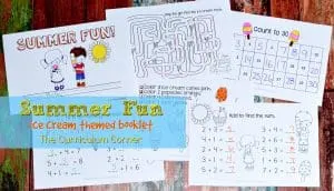 Summer Fun Ice Cream Themed Booklet FREE from The Curriculum Corner