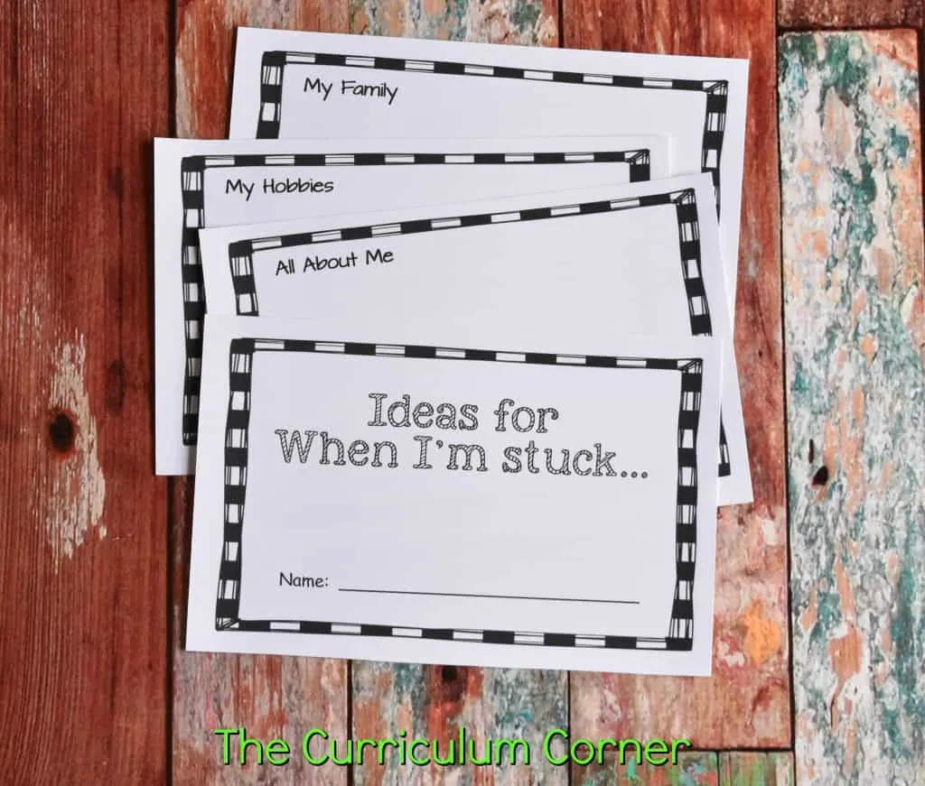 Strategies for Reluctant Writers with FREE Printables from The Curriculum Corner 2