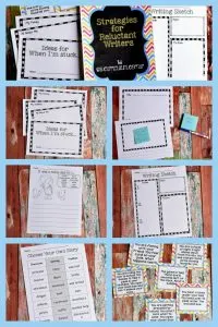 Strategies for Reluctant Writers with FREE Printables from The Curriculum Corner 7
