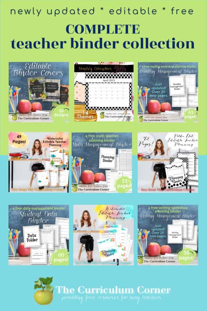 complete binder collection pinterest 2 - The Curriculum Corner 123