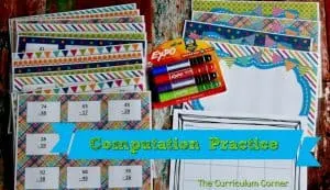 Subtraction & Addition Centers for Math Practice FREE from The Curriculum Corner