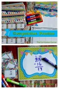 Subtraction & Addition Centers for Math Practice FREE from The Curriculum Corner