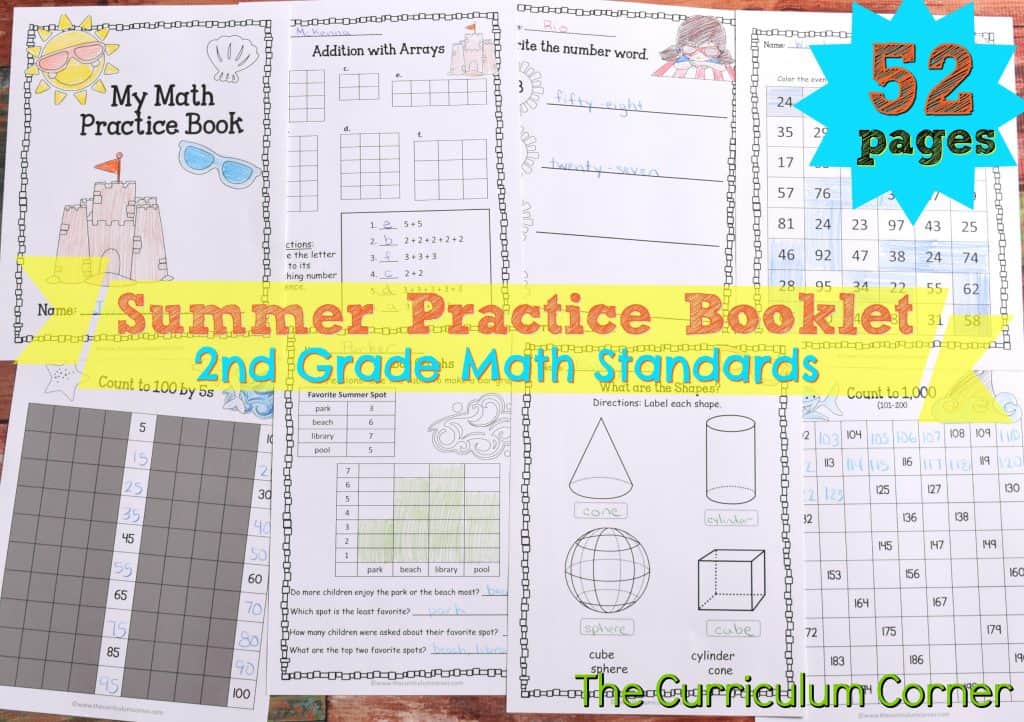 FREE Summer Math Practice Booklet from The Curriculum Corner 2