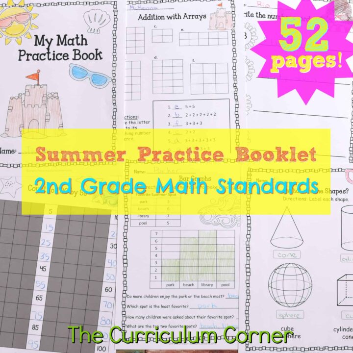 FREE Summer Math Practice Booklet from The Curriculum Corner