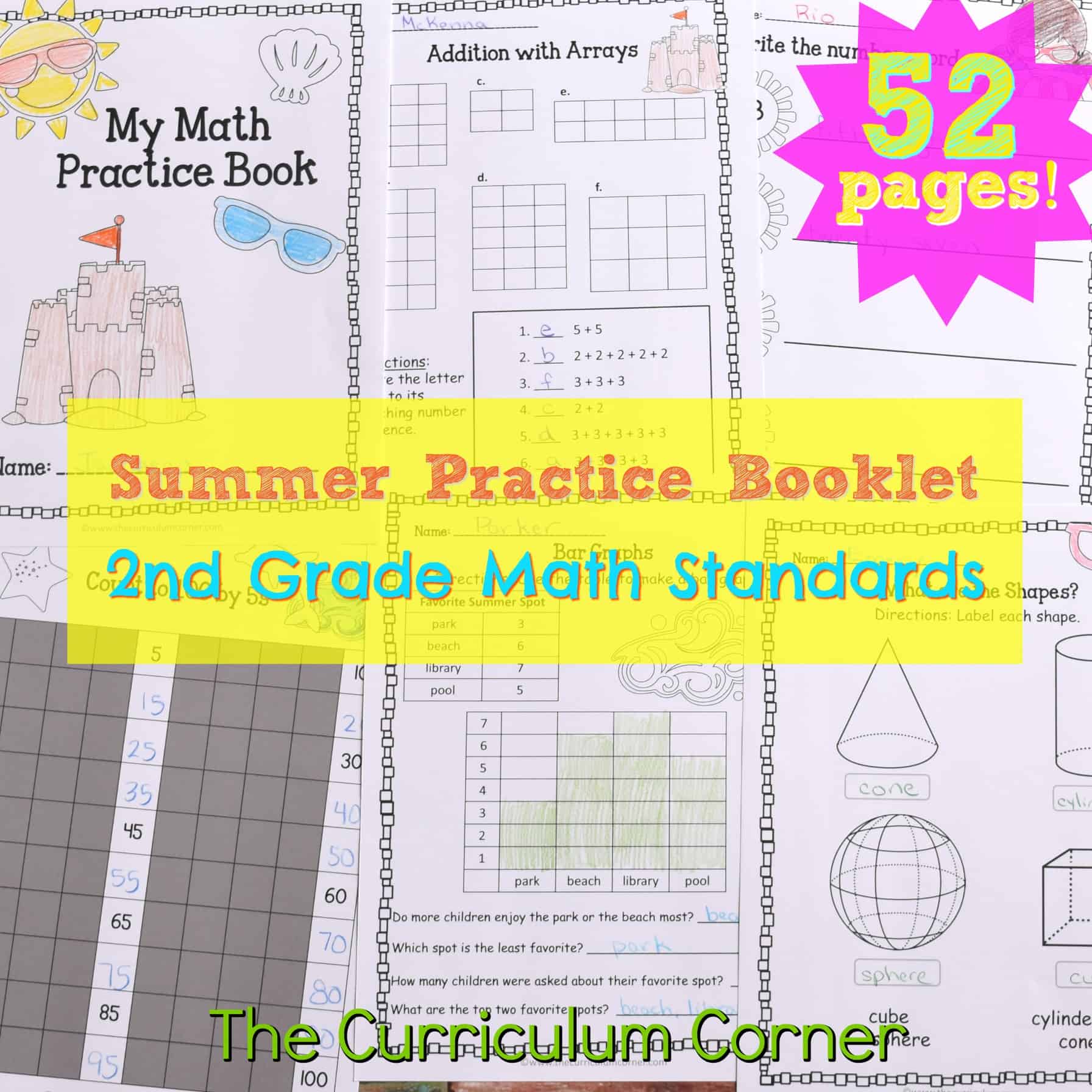FREE Summer Math Practice Booklet from The Curriculum Corner