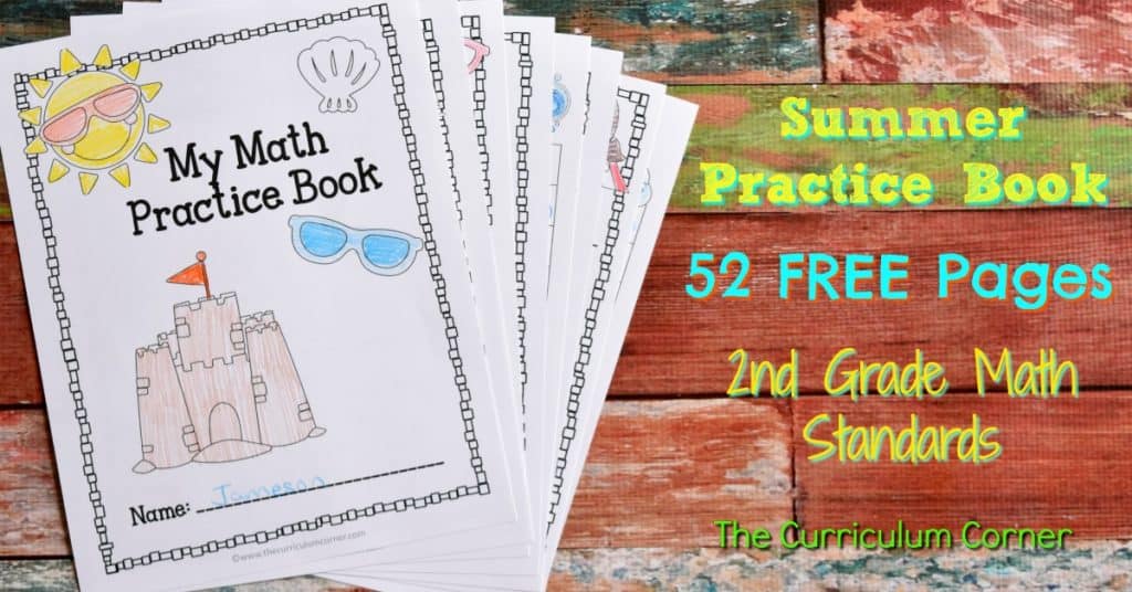 FREE Summer Math Practice Booklet from The Curriculum Corner 3