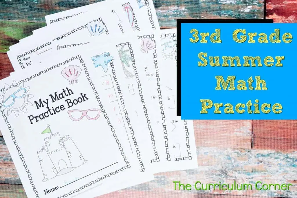 FREE 3rd Grade Standards Summer Math Practice Booklet from The Curriculum Corner 3
