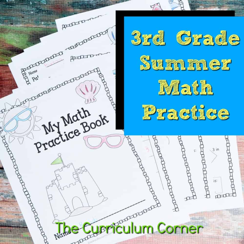 FREE 3rd Grade Standards Summer Math Practice Booklet from The Curriculum Corner feature