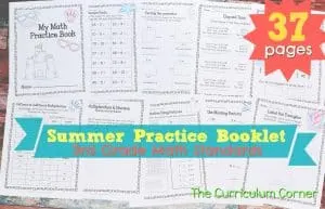 FREE 3rd Grade Standards Summer Math Practice Booklet from The Curriculum Corner