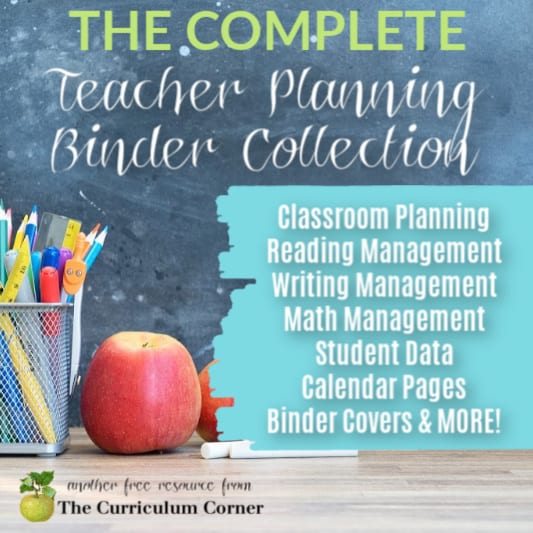 Download our complete, free binder collection for teachers - planning, reading workshop, writing workshop, math, data tracking & more!