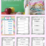 FREE Quick Back to School Literacy Centers from The Curriculum Corner 5