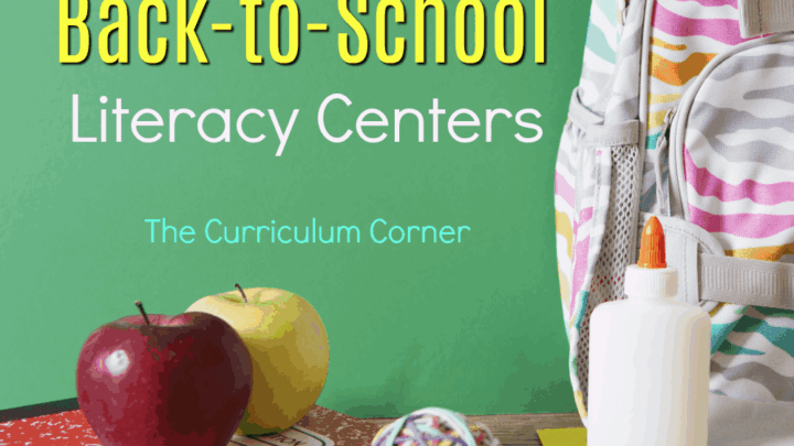 FREE Quick Back to School Literacy Centers from The Curriculum Corner 3