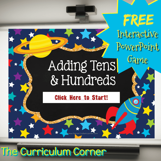 FREE Adding Tens & Adding Hundreds PowerPoint Game from The Curriculum Corner