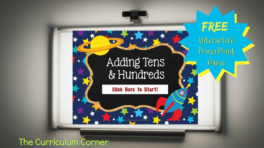 FREE Adding Tens & Adding Hundreds PowerPoint Game from The Curriculum Corner