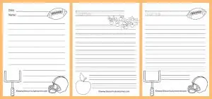 FREE Fall Lined Papers for Writing Workshop from The Curriculum Corner 3