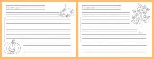 FREE Fall Lined Papers for Writing Workshop from The Curriculum Corner 6