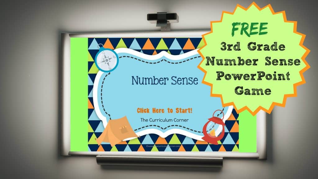 number sense PowerPoint from The Curriculum Corner