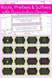 FREE Root Words, Prefix Practice, Suffix Practice Instructional & Practice Materials from The Curriculum Corner 8