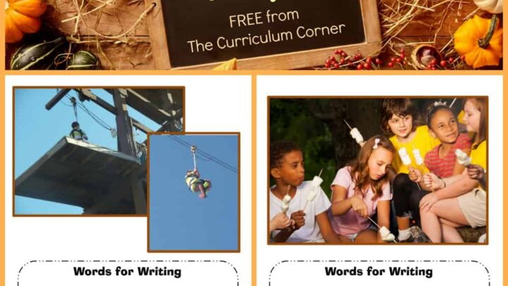 FREE Fall Photo Prompts for Writing from The Curriculum Corner 2